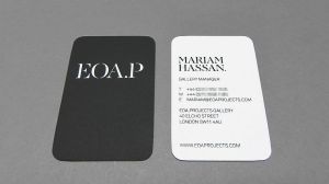 Duplex foil business card Aquatint-EOA-P