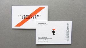Duplex Pantone Business card Independent leaders