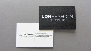 Duplex Foil Business card LDN Fashion Design
