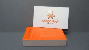 Duplex foil Business card Ocean Club Ibiza