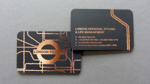 Triplex Foil Round corner Business card London PS