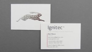 triplex silver foil business card Ignitec