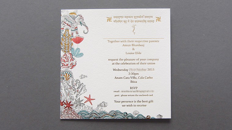 Mail2Media Limited for Louise and Amun wedding invite