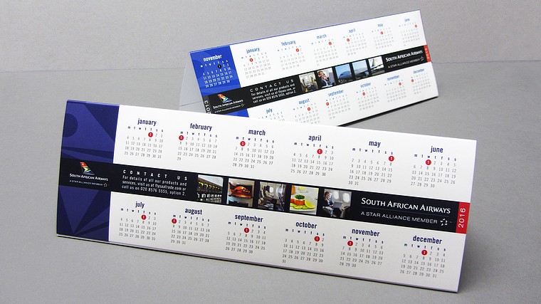 South African Airways Desktop Calendar