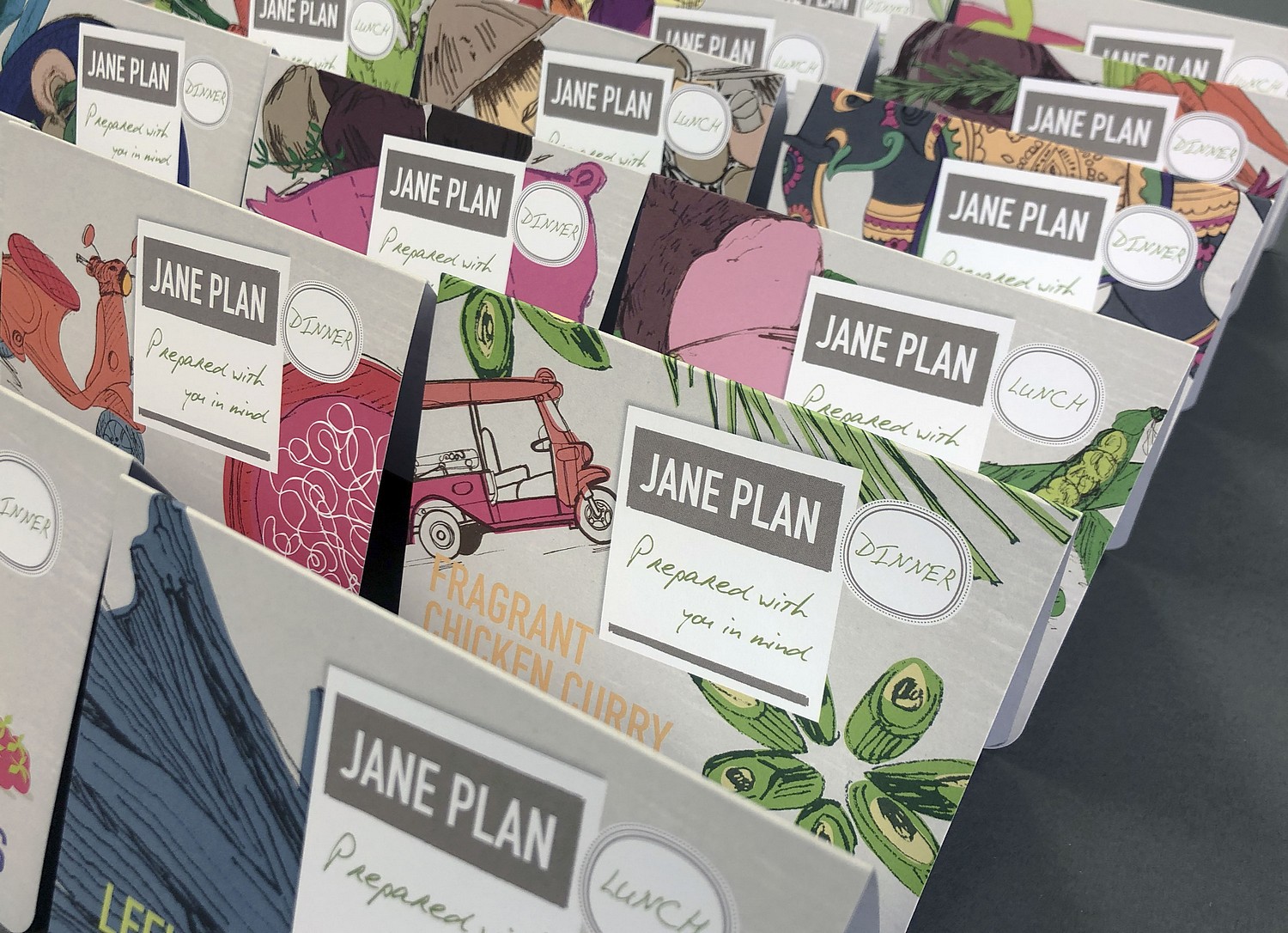 Packaging Header Cards for Janeplan