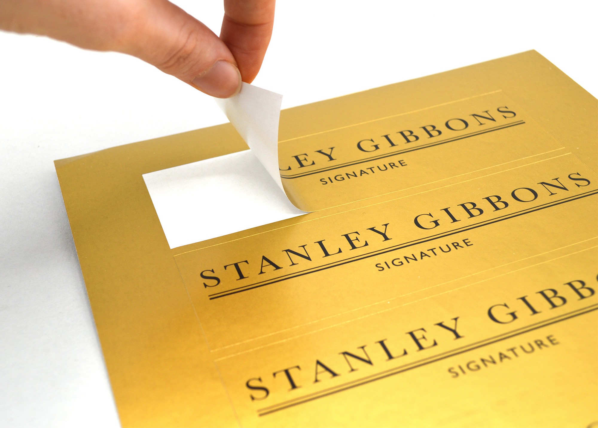 Gold Name Stickers